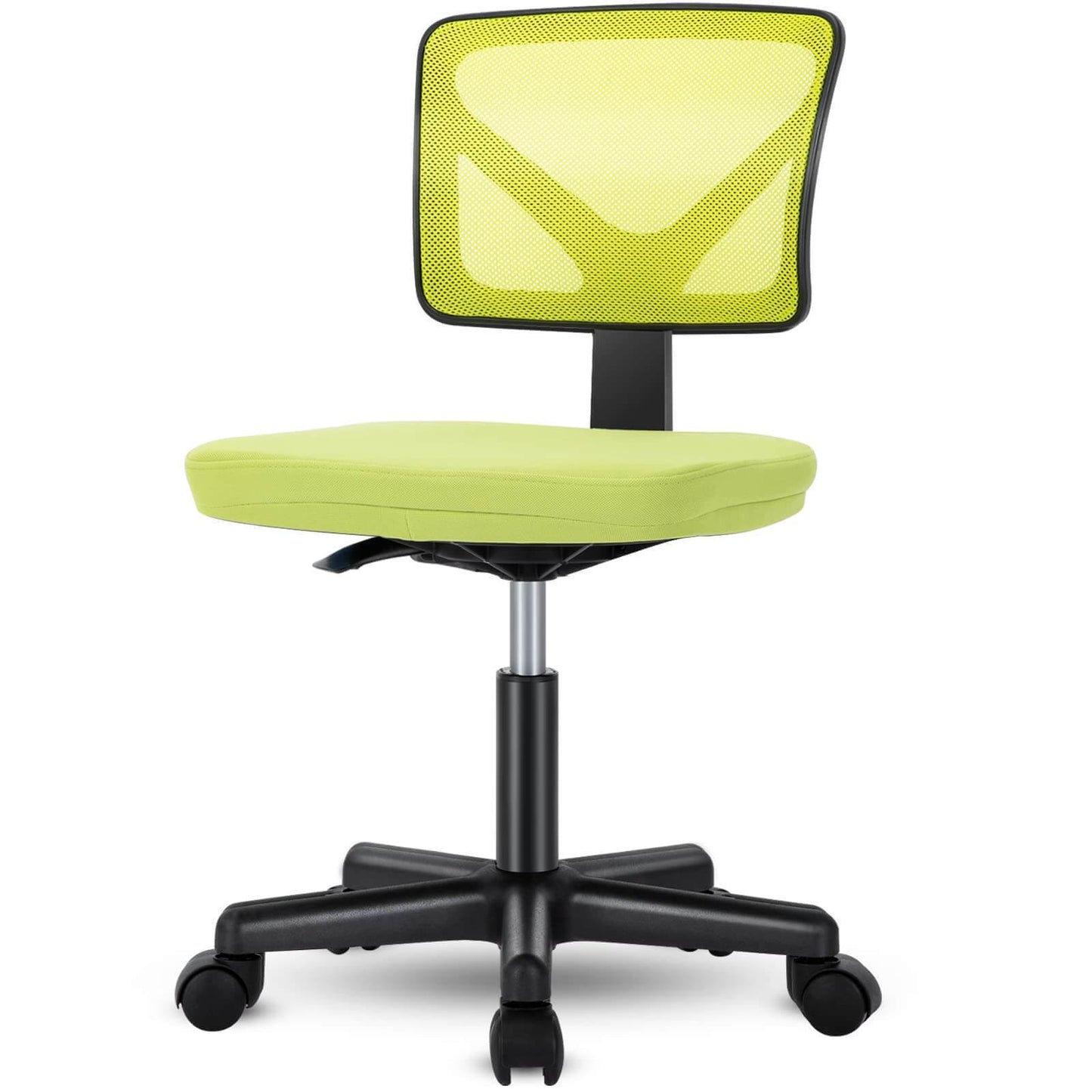 Low Back Mesh Armless Office Chair – Ergonomic, Adjustable, Space-Saving Desk Chair for Home or Study in Multiple Colors
