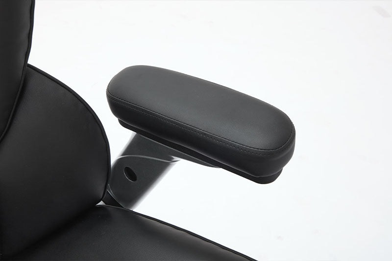 Big and Tall Office Chair – 500lbs Weight Capacity, Adjustable Lumbar Support, Ergonomic Leather Executive Chair with Flip-Up Armrests & Wider Seat, Breathable and Comfortable