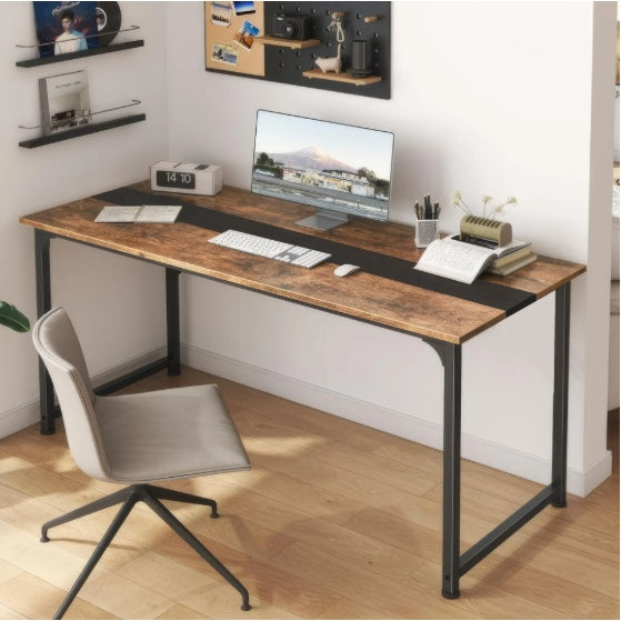 Large Computer Desk – 79.5 Inch Office Desk with Spacious Desktop, Heavy-Duty Metal Frame, Adjustable Leg Pads, for Home Office, Study, or Gaming