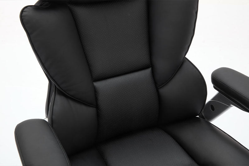 Big and Tall Office Chair – 500lbs Weight Capacity, Adjustable Lumbar Support, Ergonomic Leather Executive Chair with Flip-Up Armrests & Wider Seat, Breathable and Comfortable